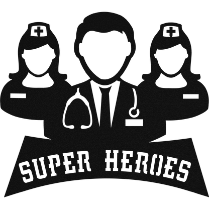 Medic Superheroes - Metal Wall Art