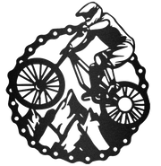 Mountain Biker - Metal Wall Art