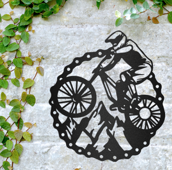 Mountain Biker - Metal Wall Art