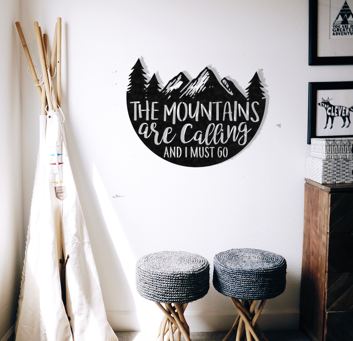 Mountains are Calling - Metal Wall Art