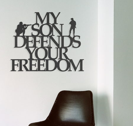 My Son Defends - Metal Wall Art