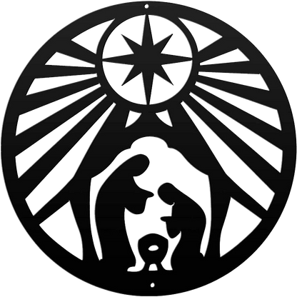 Nativity Scene - Metal Wall Art