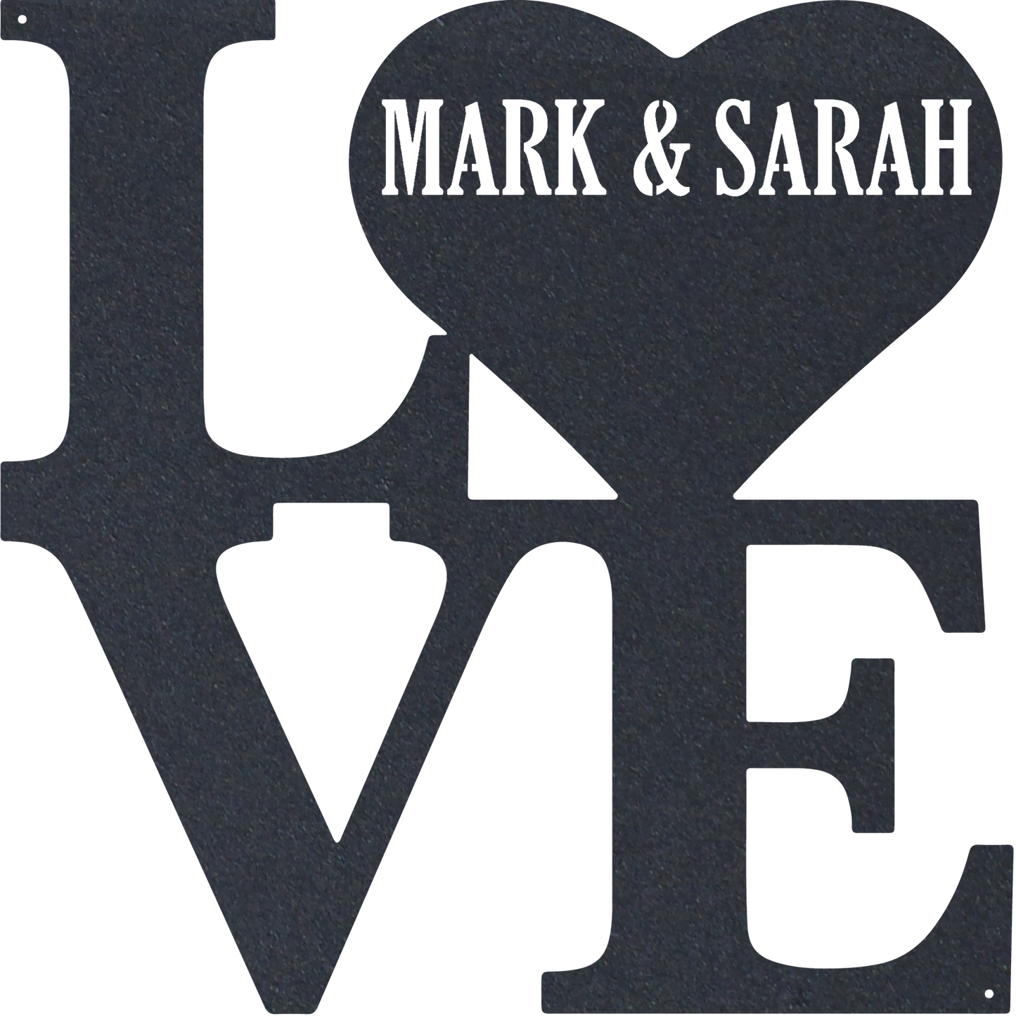 Love Heart Personalized - Metal Wall Art