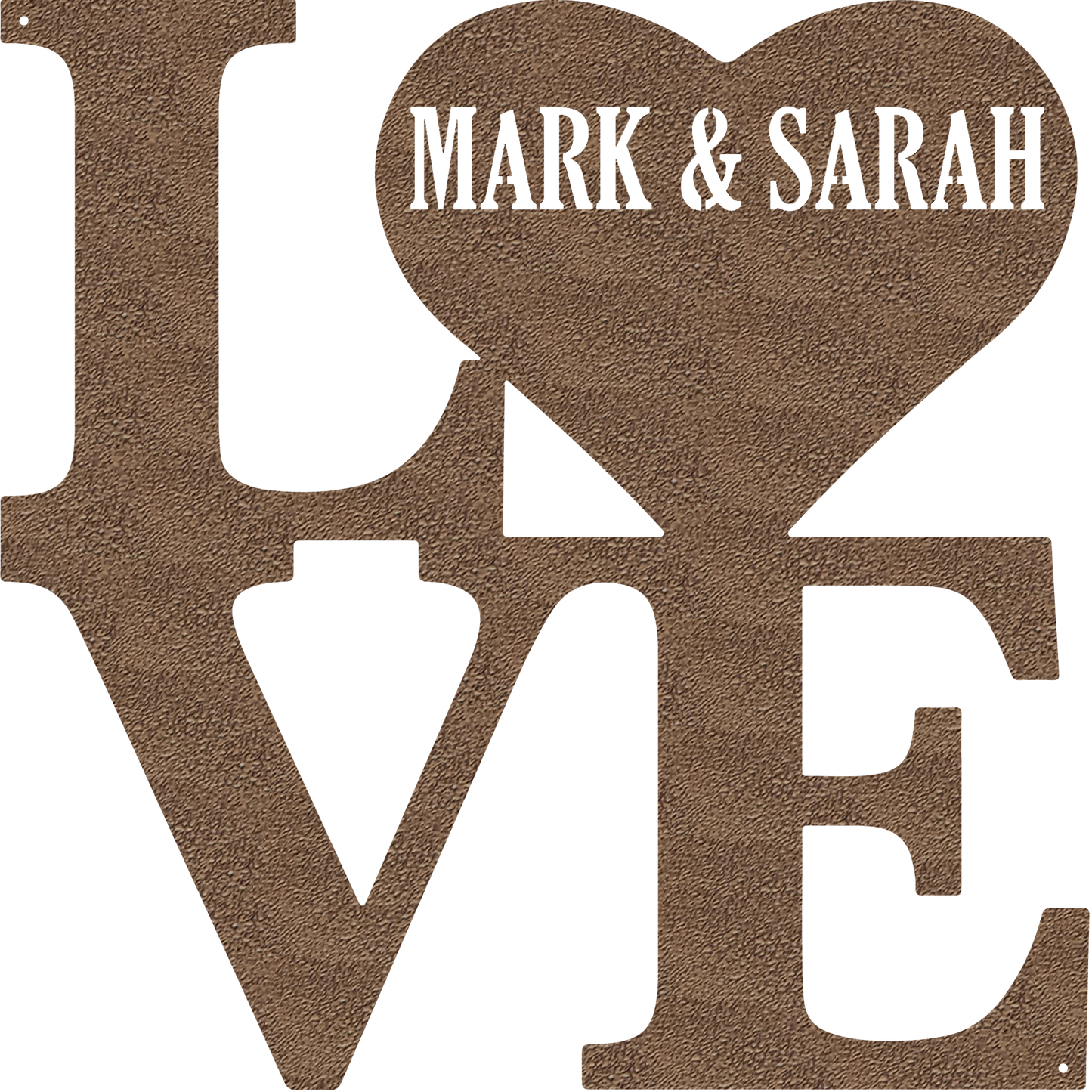 Love Heart Personalized - Metal Wall Art
