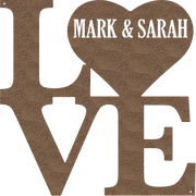 Love Heart Personalized - Metal Wall Art