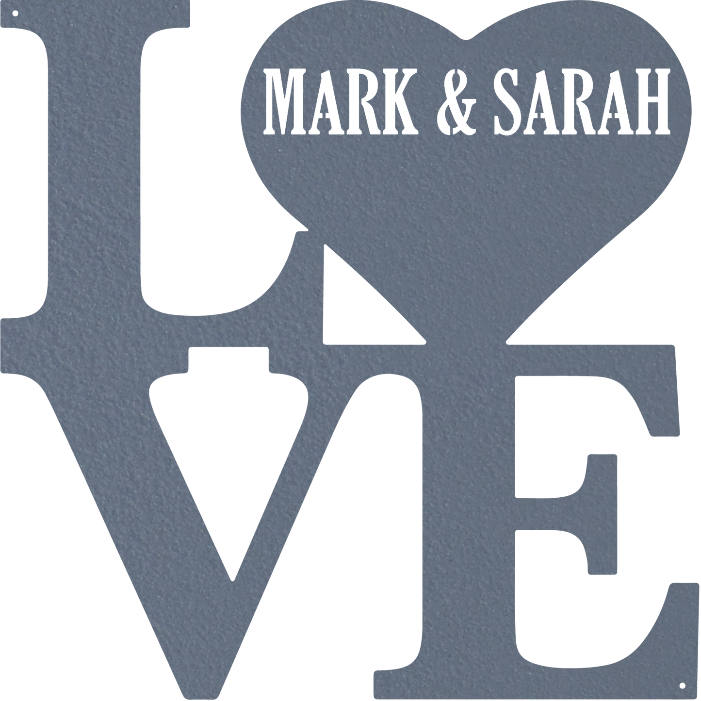 Love Heart Personalized - Metal Wall Art