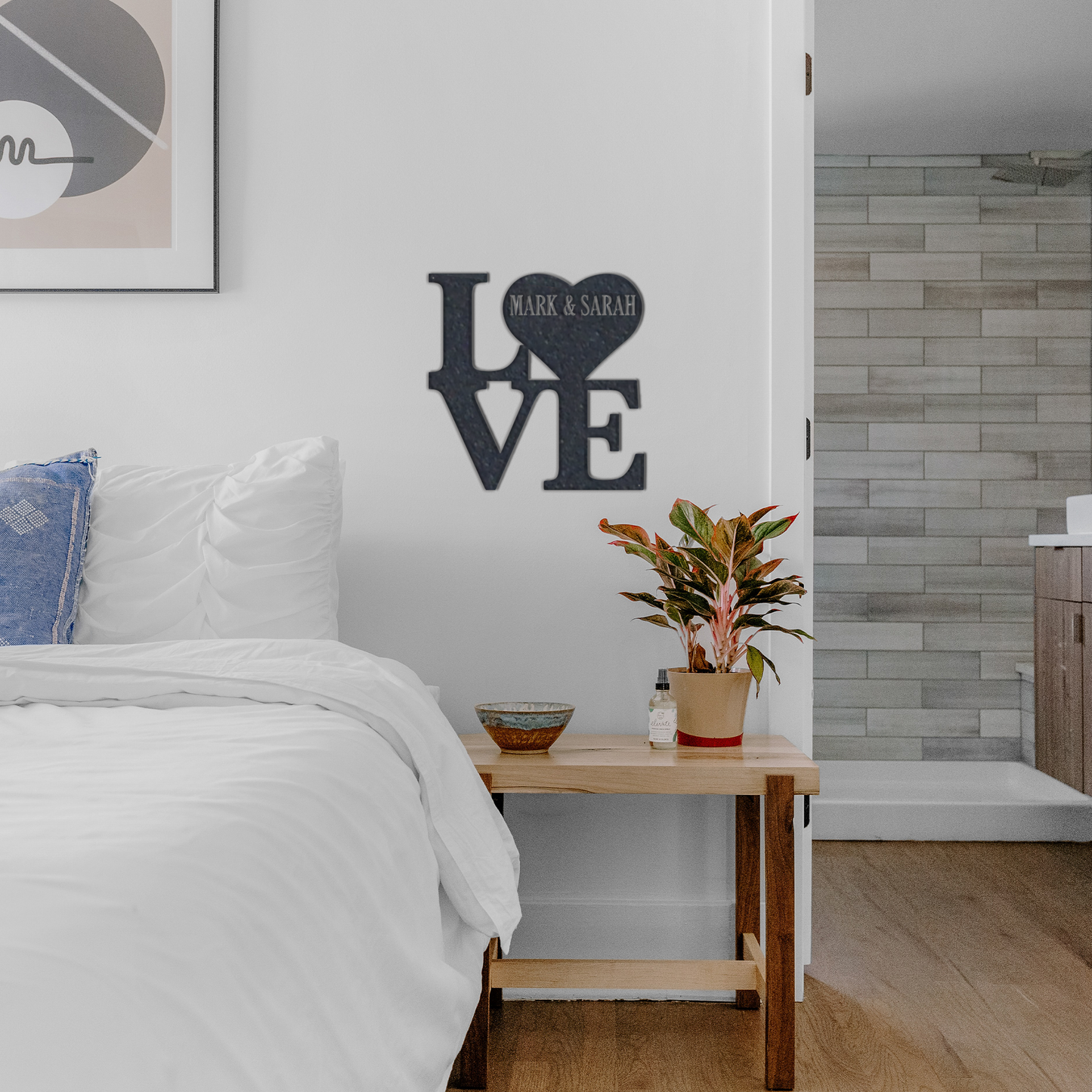 Love Heart Personalized - Metal Wall Art