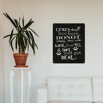 Crazy Dogs - Metal Wall Art