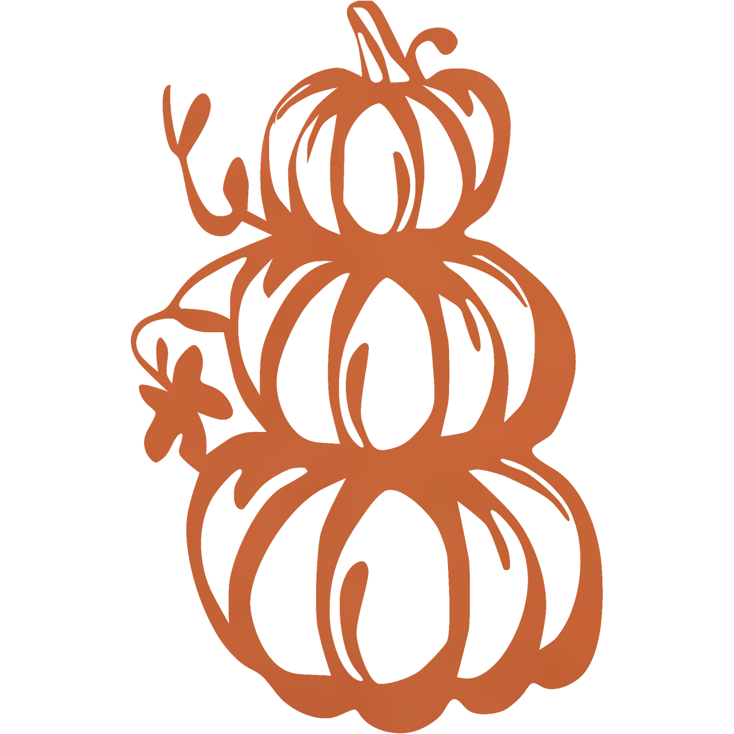Pumpkin Stack - Metal Wall Art