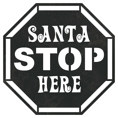 Santa Stop Metal Badger USA. – LLC Steel Here WI Art Wall 
