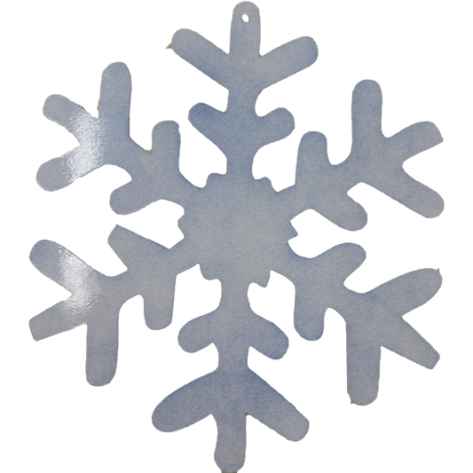 Snowflake Blue Glitter - Metal Wall Art - Badger Steel USA