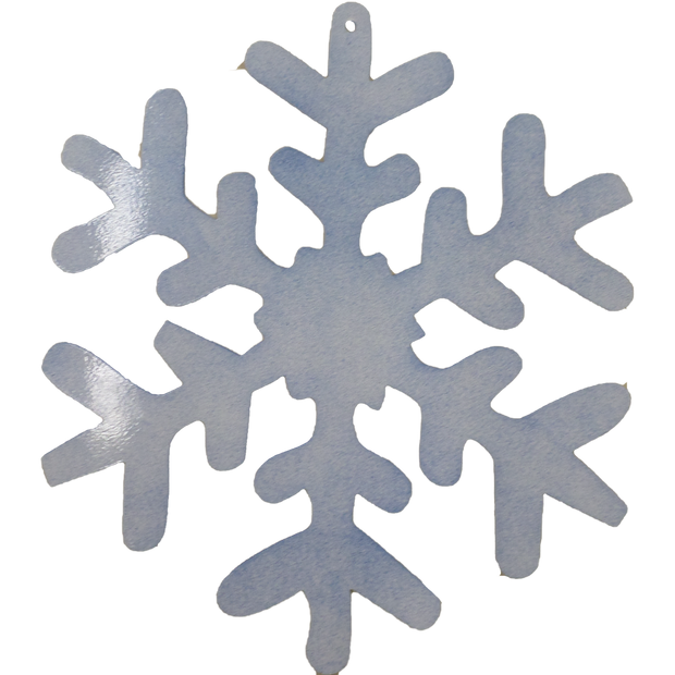 Snowflake Blue Glitter - Metal Wall Art - Badger Steel USA