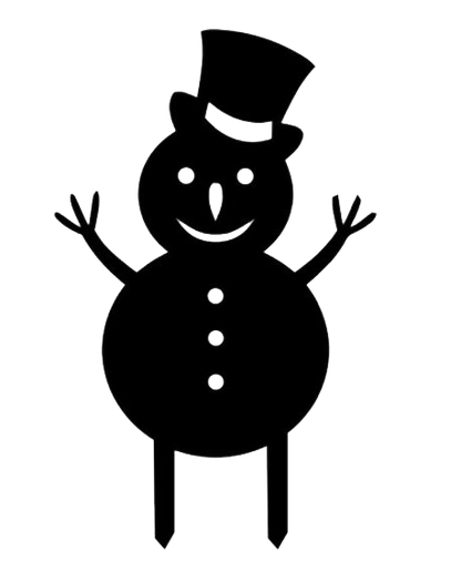 Snowman Stake - Metal Wall Art