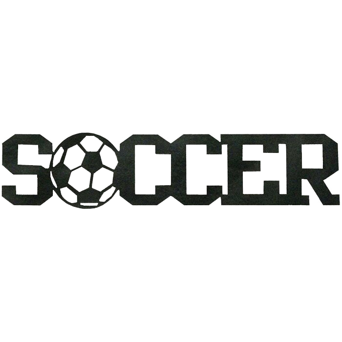 Soccer Word - Metal Wall Art