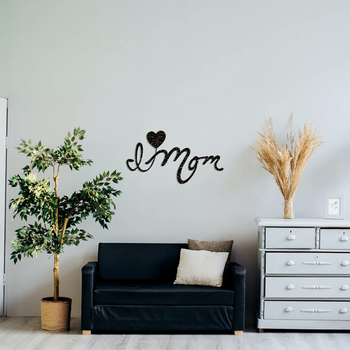 I Love Mom - Metal Wall Art
