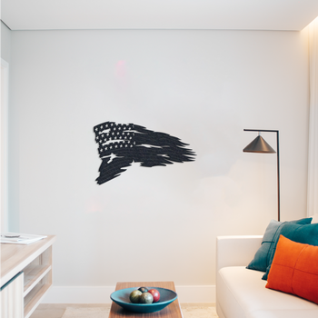 Tattered Flag - Metal Wall Art