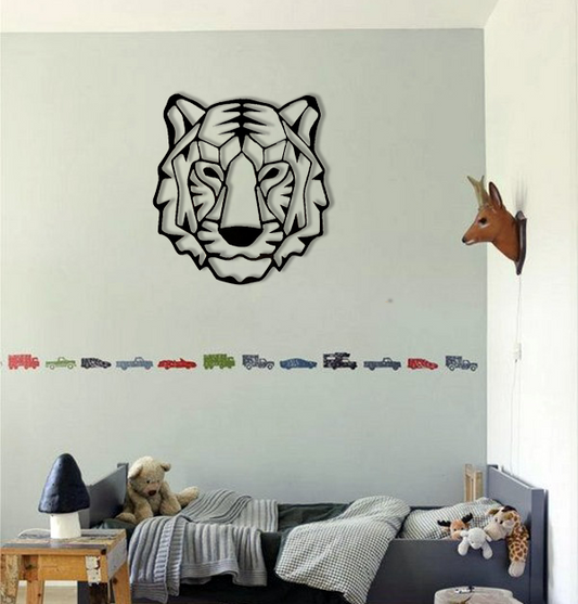 Geometric Tiger - Metal Wall Art