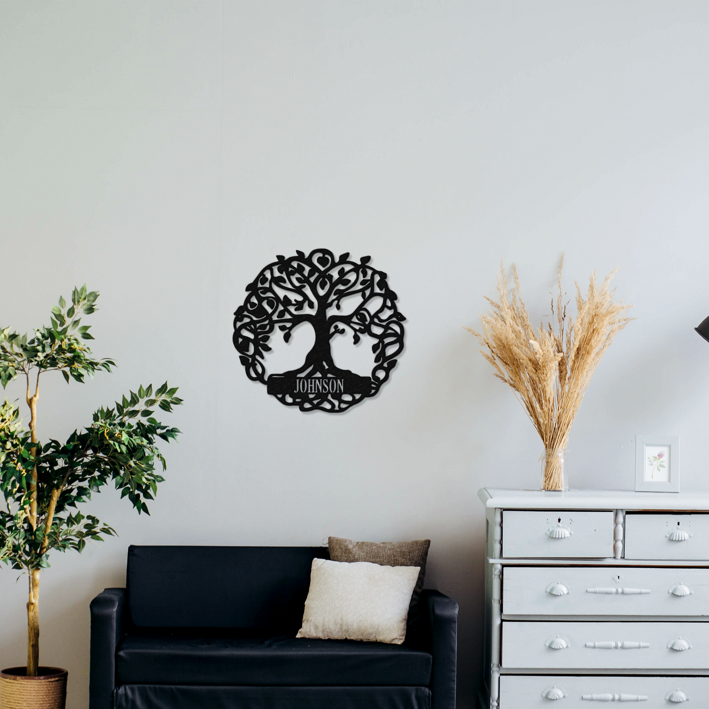Tree Of Life Monogram - Metal Wall Art