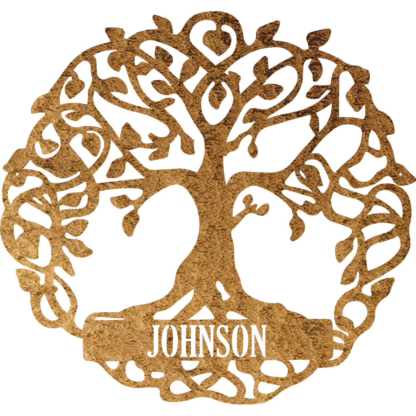 Tree Of Life Monogram - Metal Wall Art