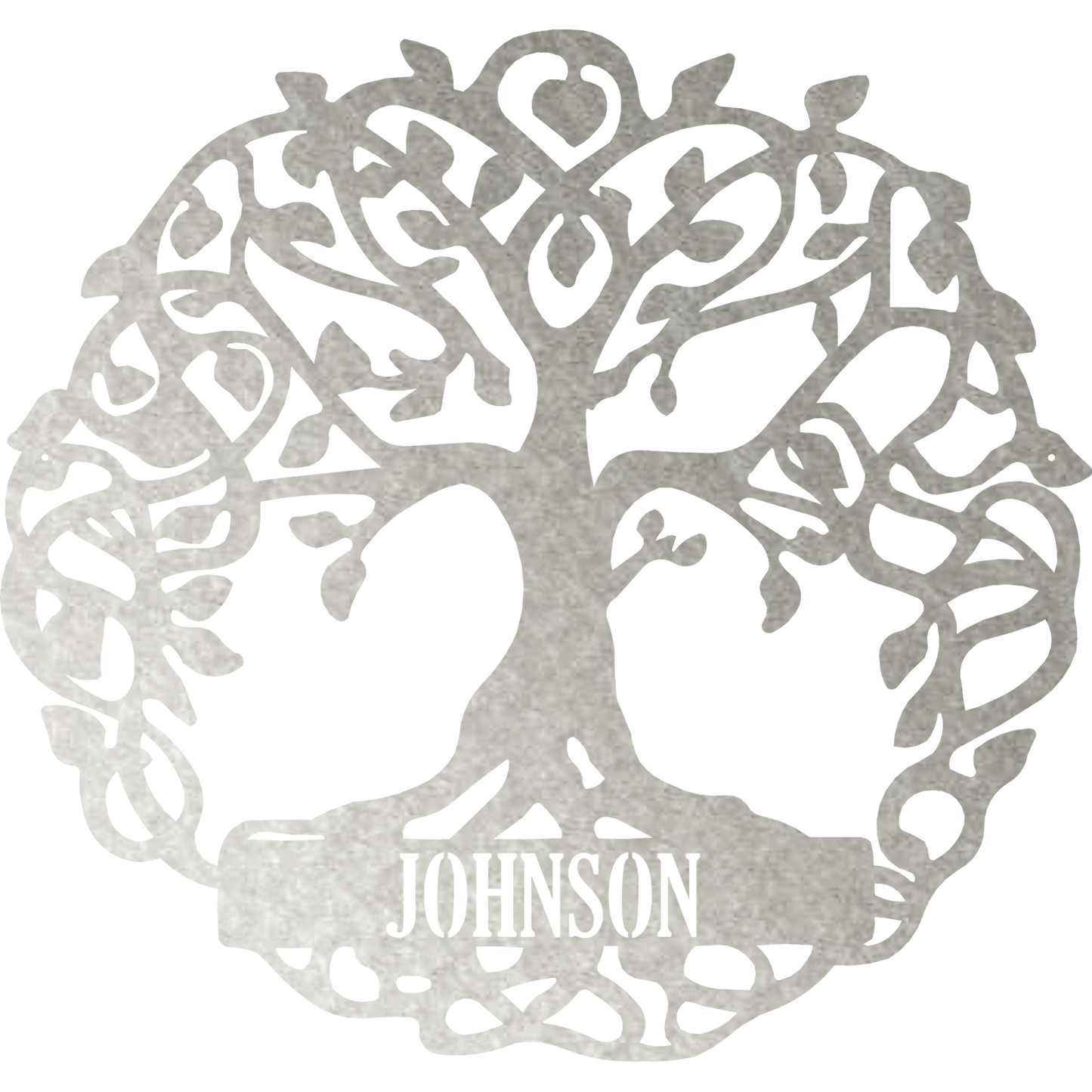 Tree Of Life Monogram - Metal Wall Art