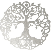 Tree Of Life Monogram - Metal Wall Art