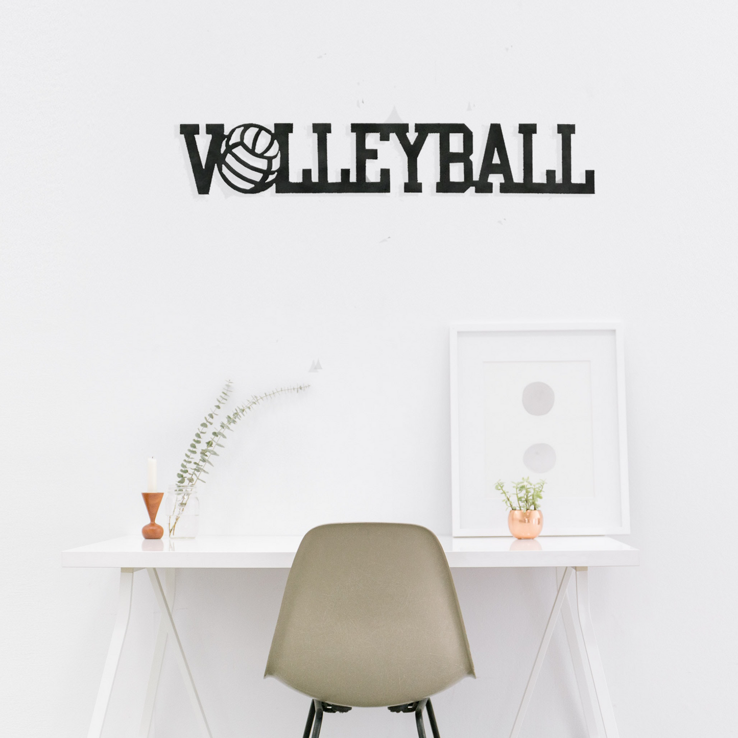 Volleyball Word - Metal Wall Art