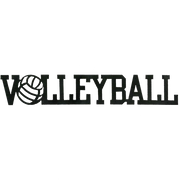 Volleyball Word - Metal Wall Art