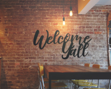 Welcome Y'all - Metal Wall Art