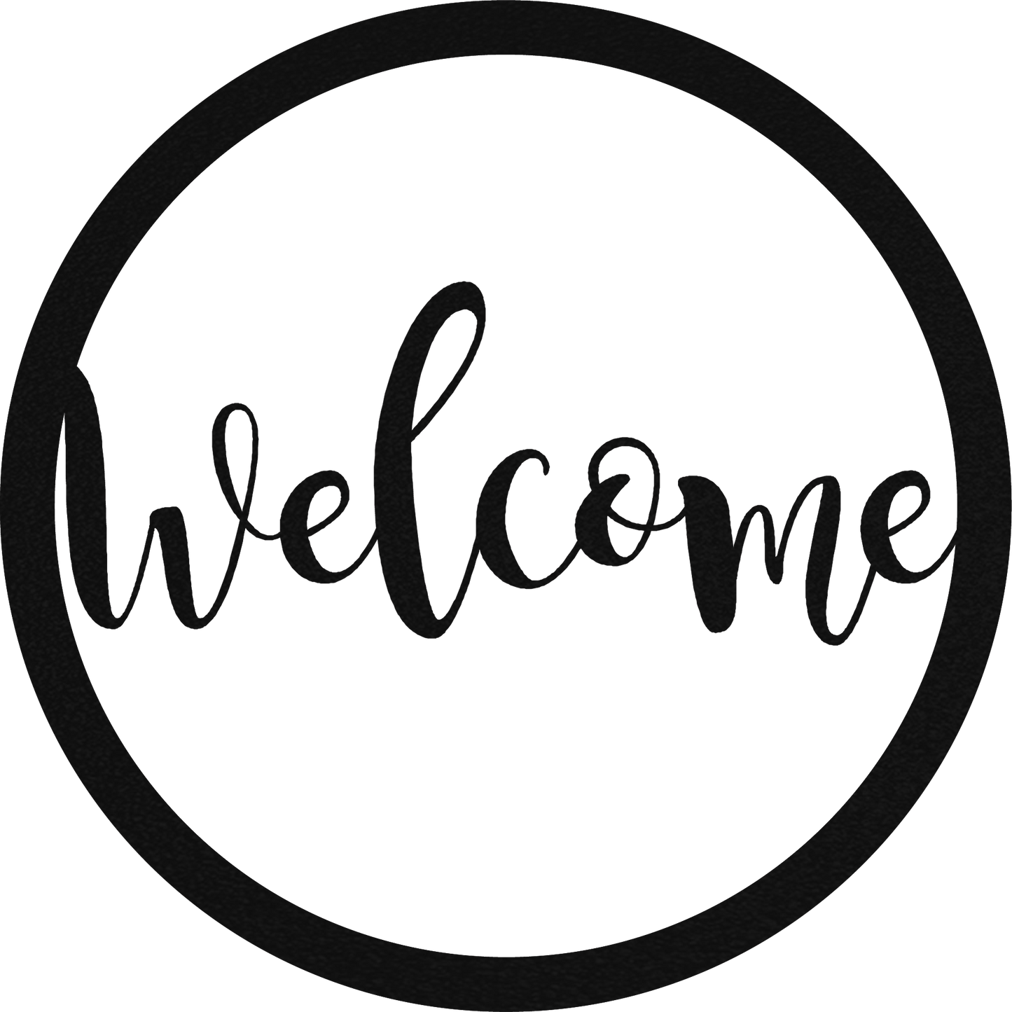 Welcome Round Sign - Metal Wall Art - Badger Steel USA