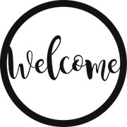 Welcome Round Sign - Metal Wall Art - Badger Steel USA