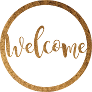Welcome Round - Metal Wall Art