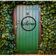 Welcome Round Sign - Metal Wall Art - Badger Steel USA