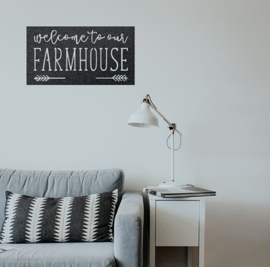 Welcome to Our Farmhouse - Metal Wall Art