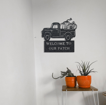 Welcome to our Patch - Metal Wall Art