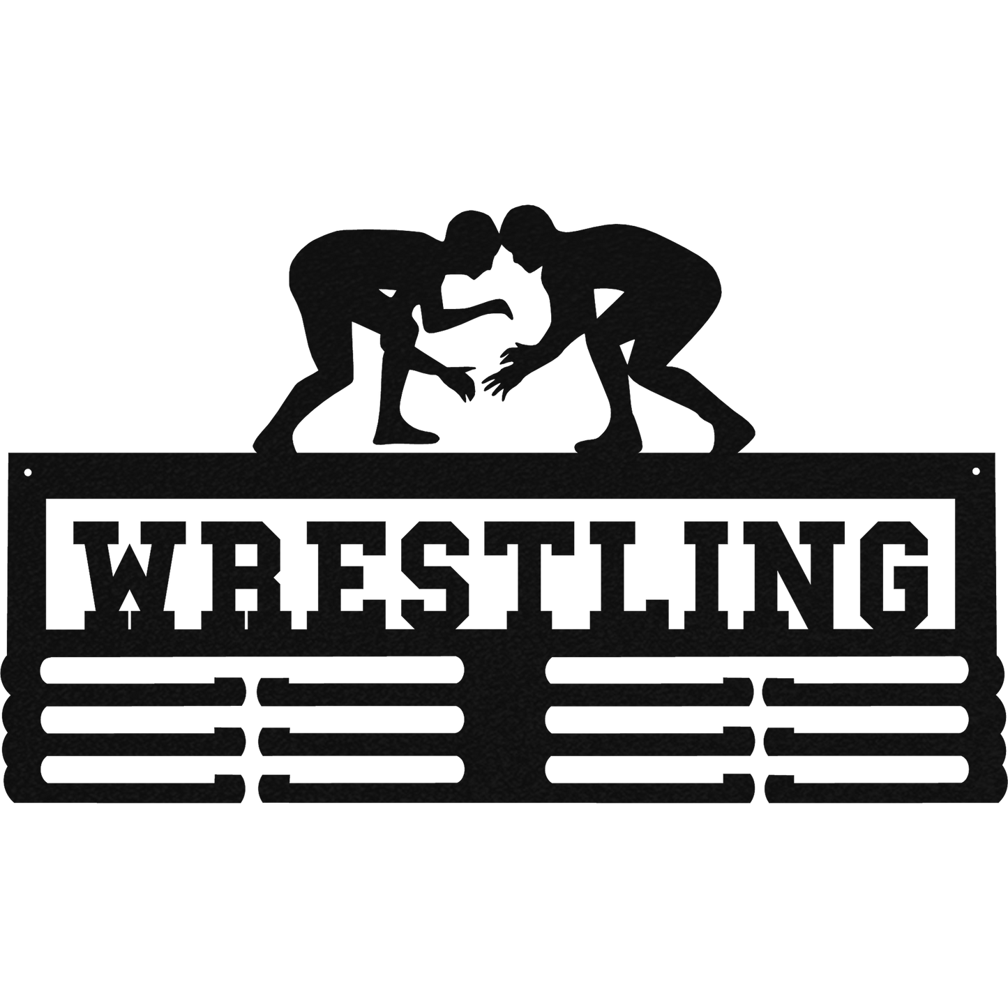 Wrestling Medal Holder - Metal Wall Art