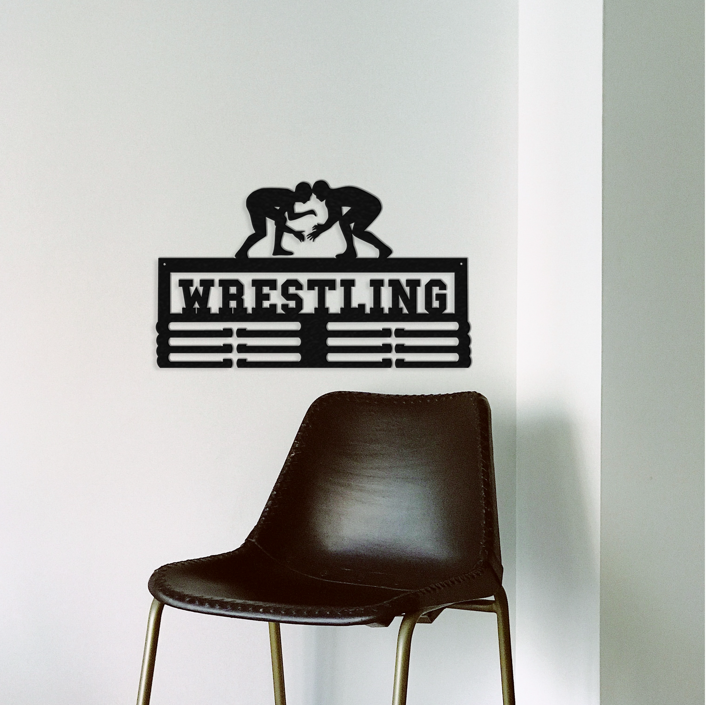 Wrestling Medal Holder - Metal Wall Art