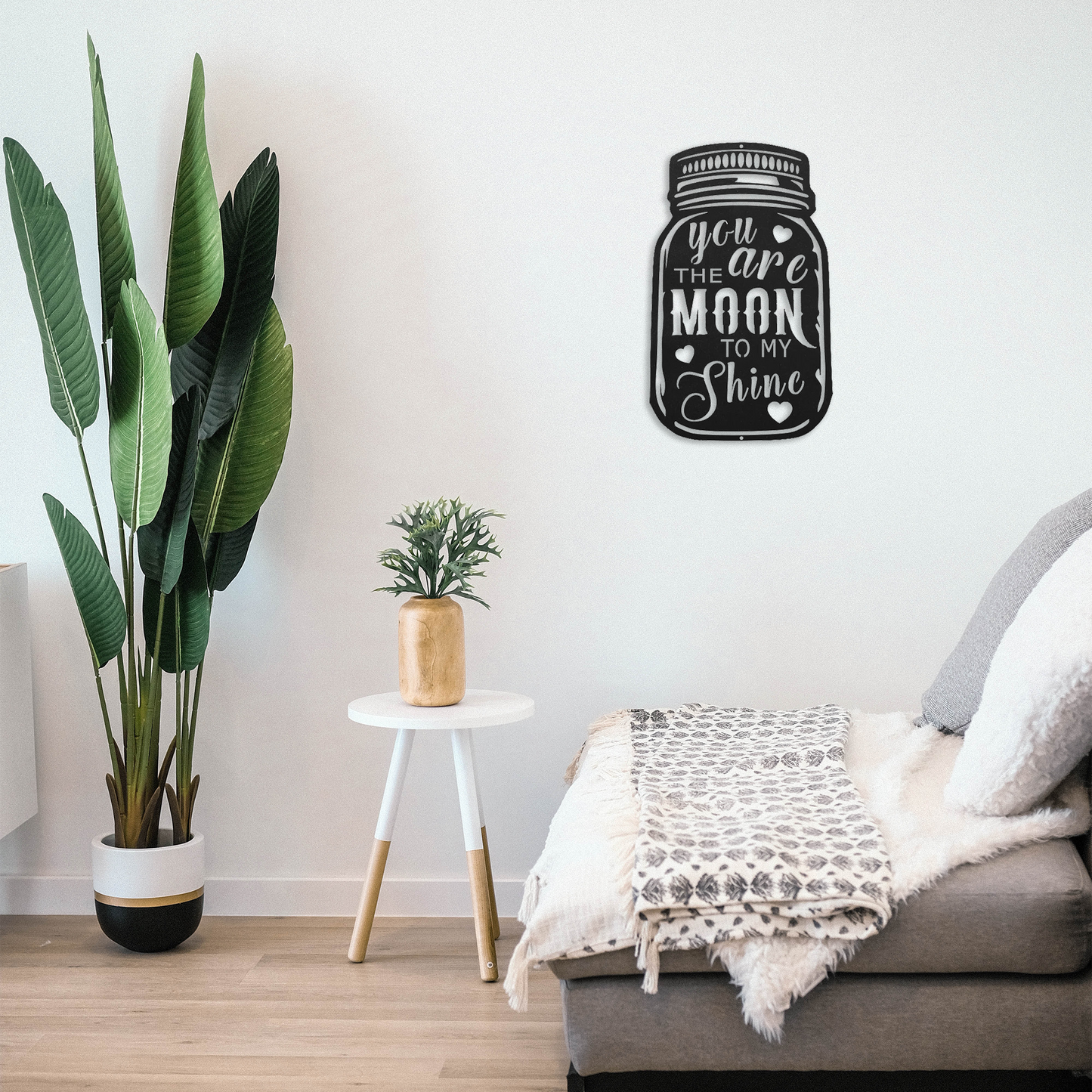 Moon to My Shine - Metal Wall Art