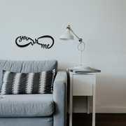 You Me and US Infinity - Metal Wall Art Above A Couch - Badger Steel USA