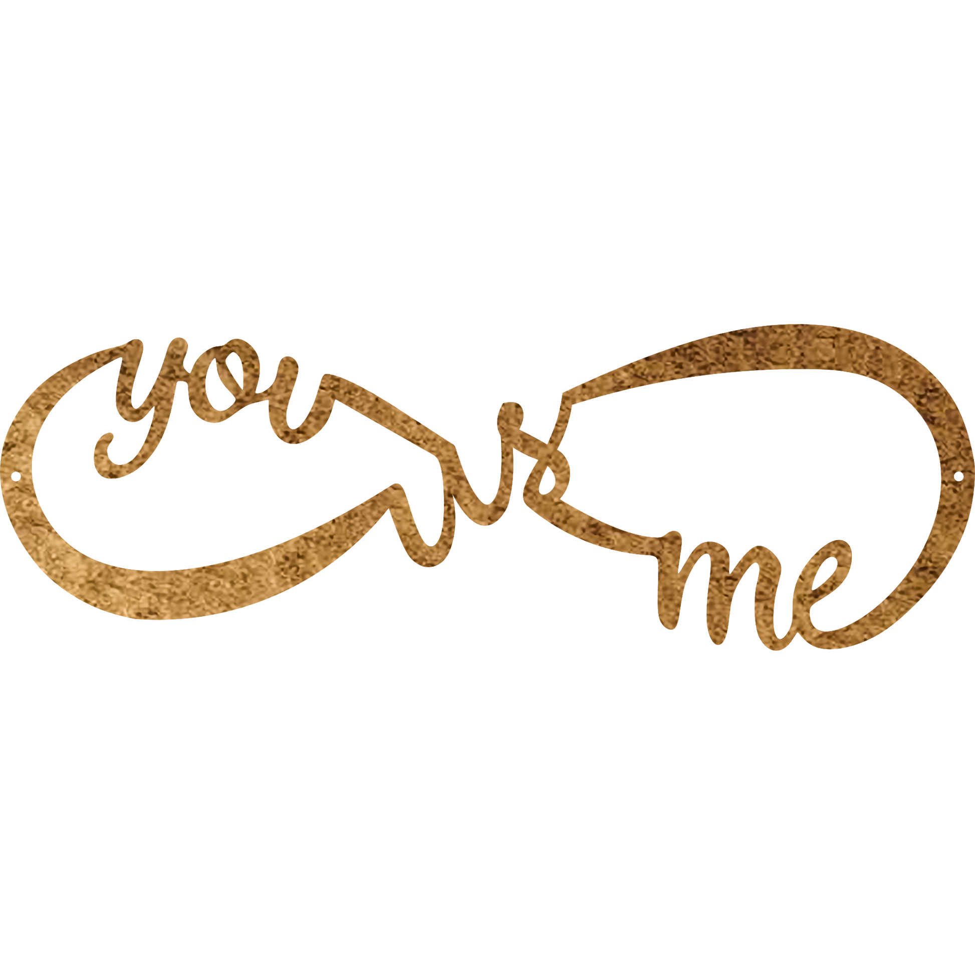 You Me and US Infinity - Metal Wall Art Hammer Copper - Badger Steel USA