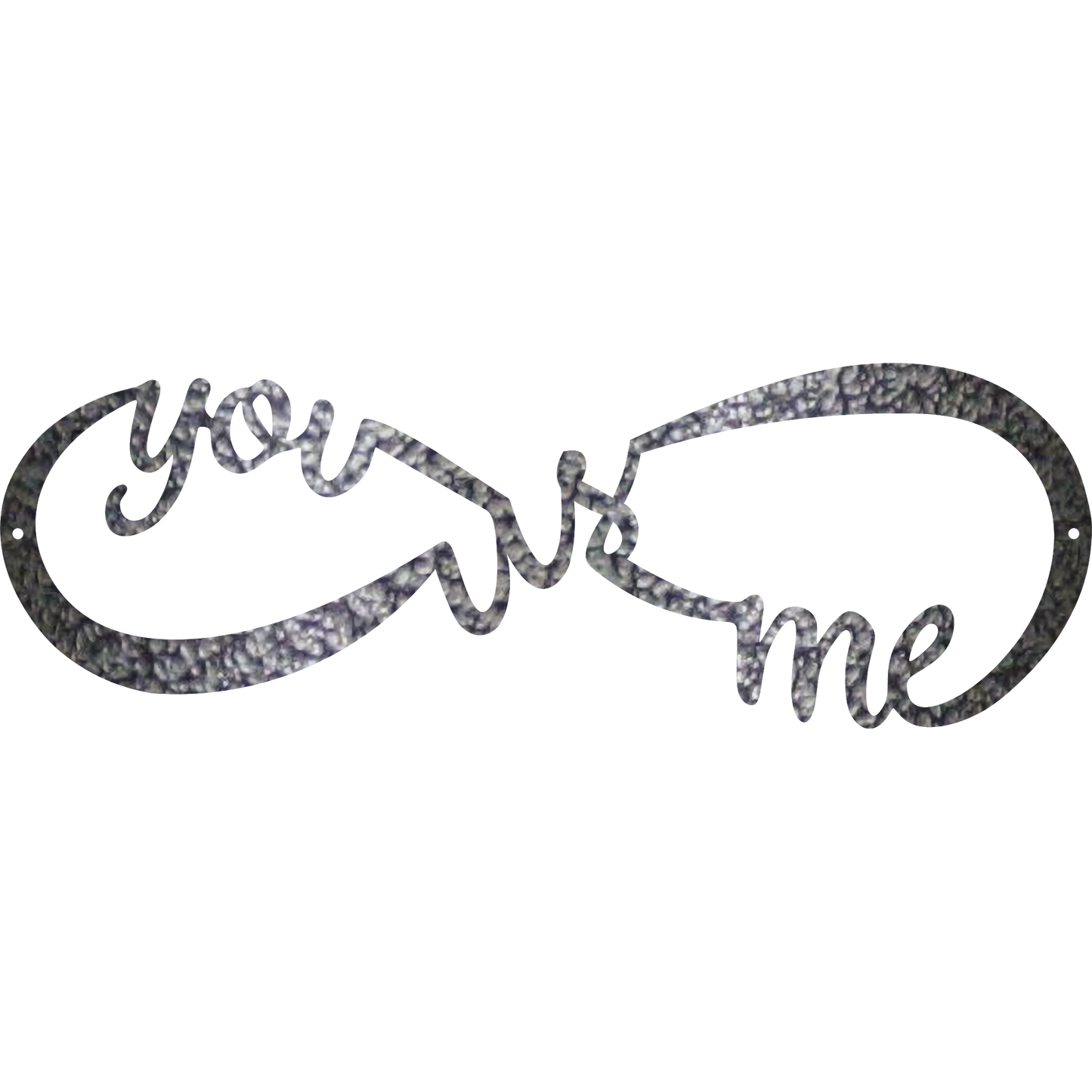You Me and US Infinity - Metal Wall Art Hammer Silver - Badger Steel USA
