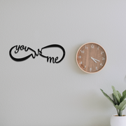 You Me and US Infinity - Metal Wall Art Next To A Clock - Badger Steel USA