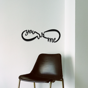 You Me and US Infinity - Metal Wall Art With Chair - Badger Steel USA
