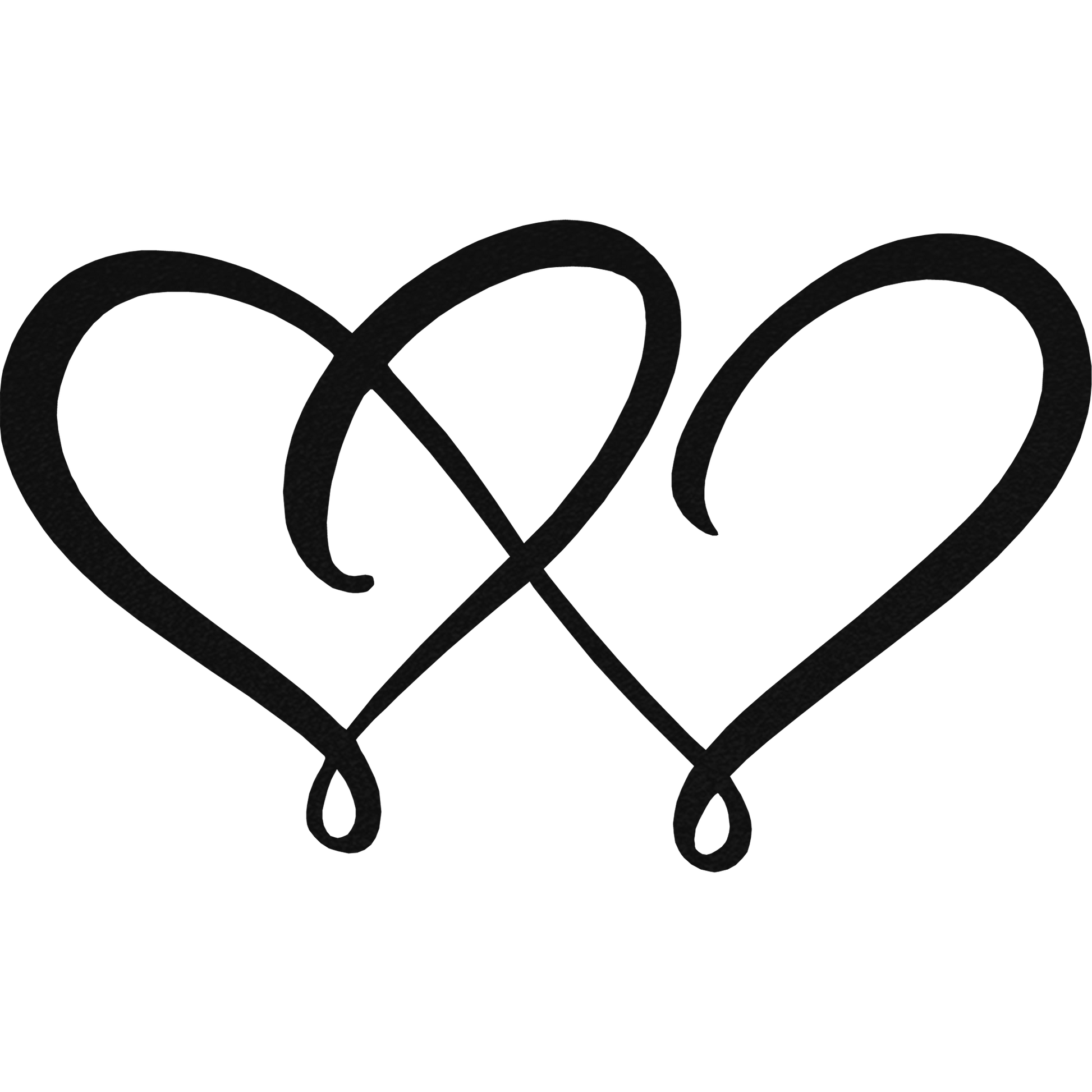 double heart metal wall art black badger steel usa