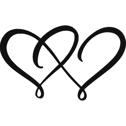 double heart metal wall art black badger steel usa