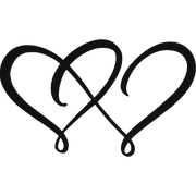 double heart metal wall art black badger steel usa