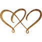 double heart metal wall art hammer copper badger steel usa