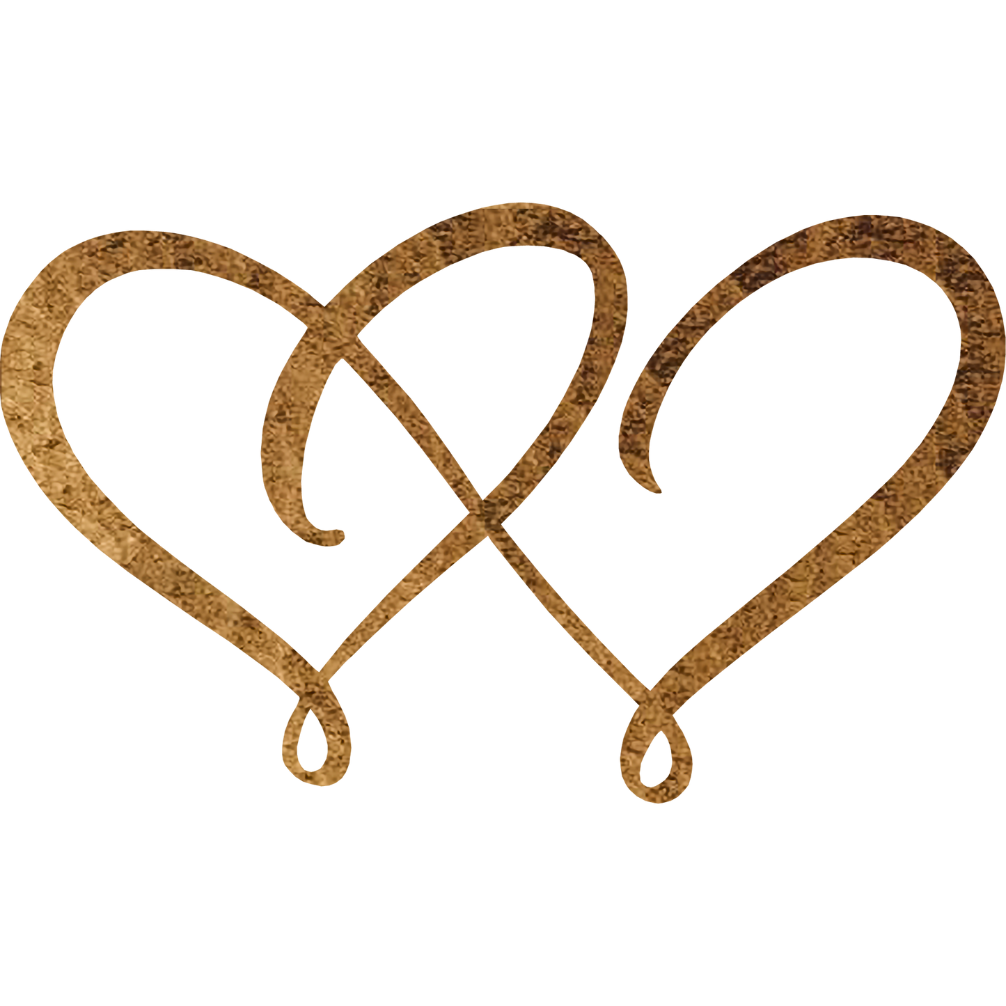 double heart metal wall art hammer copper badger steel usa