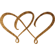 double heart metal wall art hammer copper badger steel usa