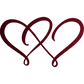double heart metal wall art prismatic red badger steel usa
