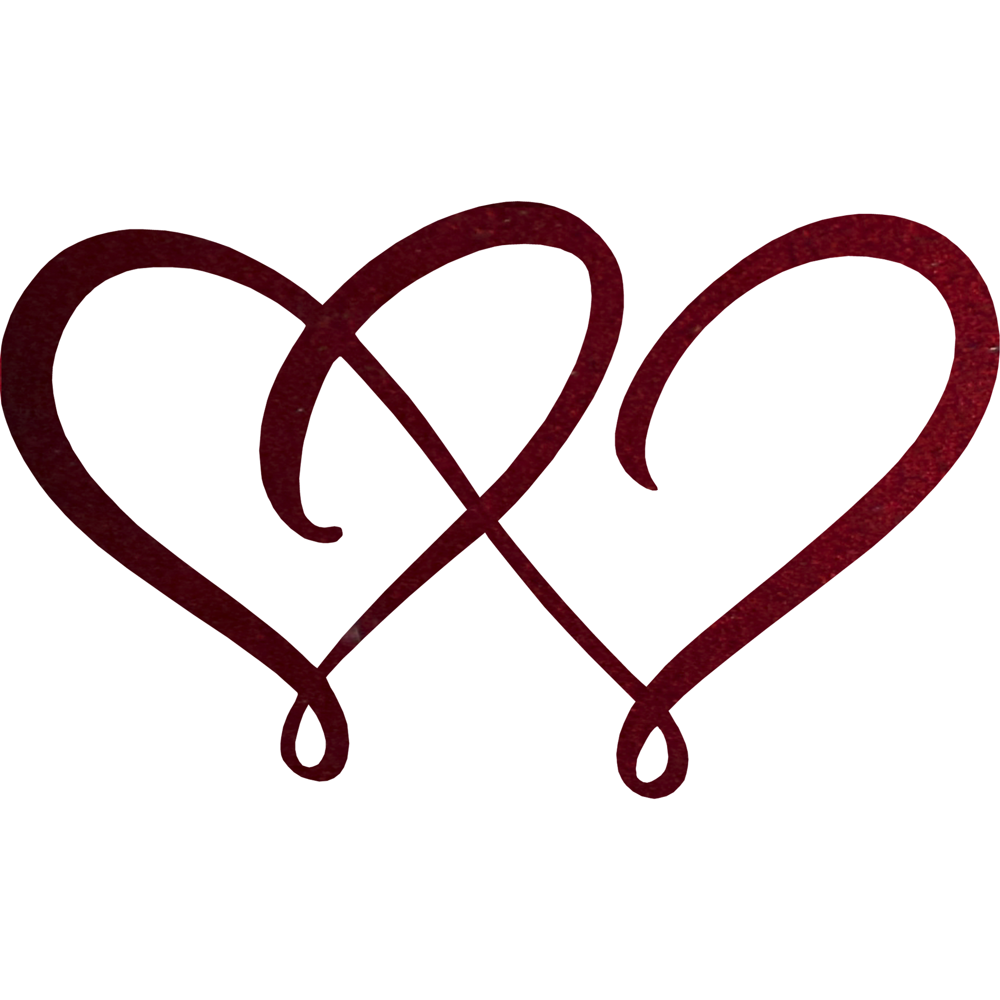 double heart metal wall art prismatic red badger steel usa